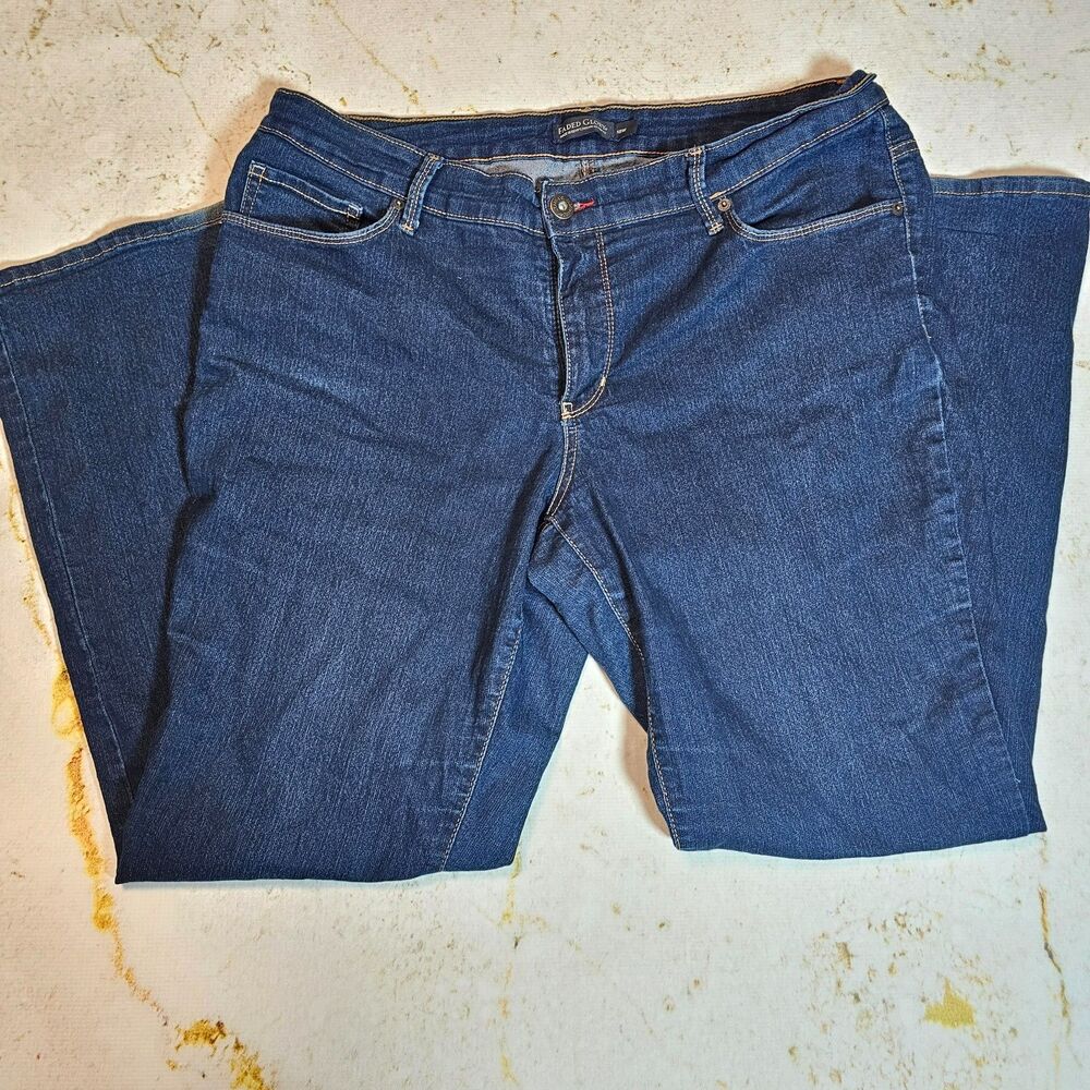 Faded Glory Women’s Jeans 18W Bootcut Dark Wash Stretch Denim Classic Fit EUC